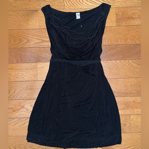 NEW Free People black braided dress size s/m - Picture 1 of 3
